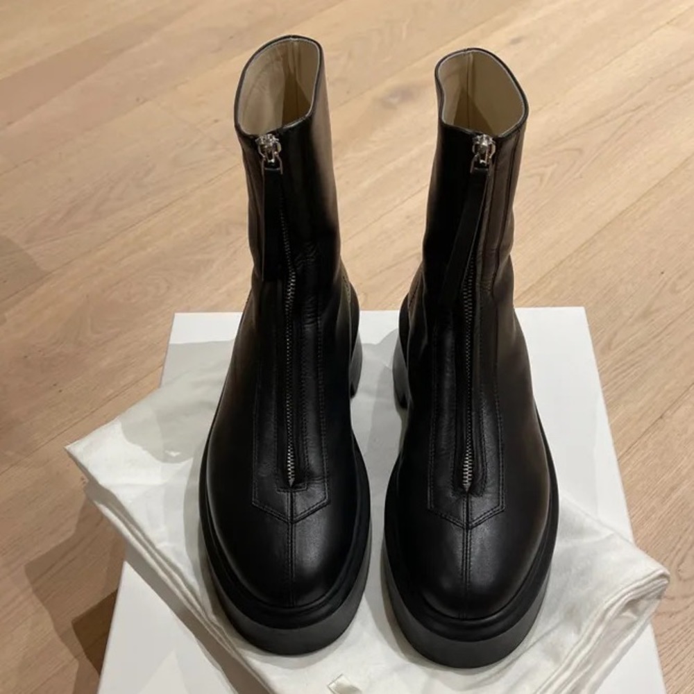 The Row Zipped Boot Leather
